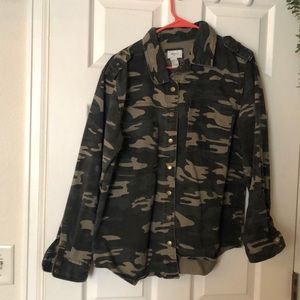 Bottom up camo Jean jacket
